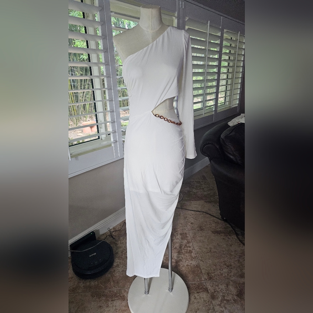 New York & Company Gabrielle Union Midi Dress White M